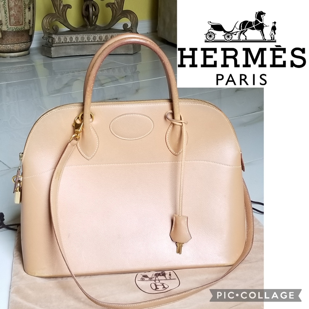 HERMES BOLIDE 35 Veau Graine Courchevel satchel